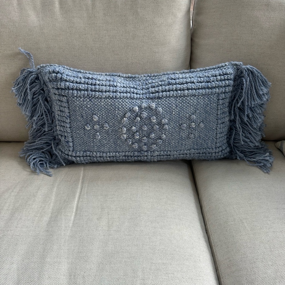 Serena and Lily NWT Monticeto  pillow cover only 12x21 Coastal Blue - Picture 2 of 6